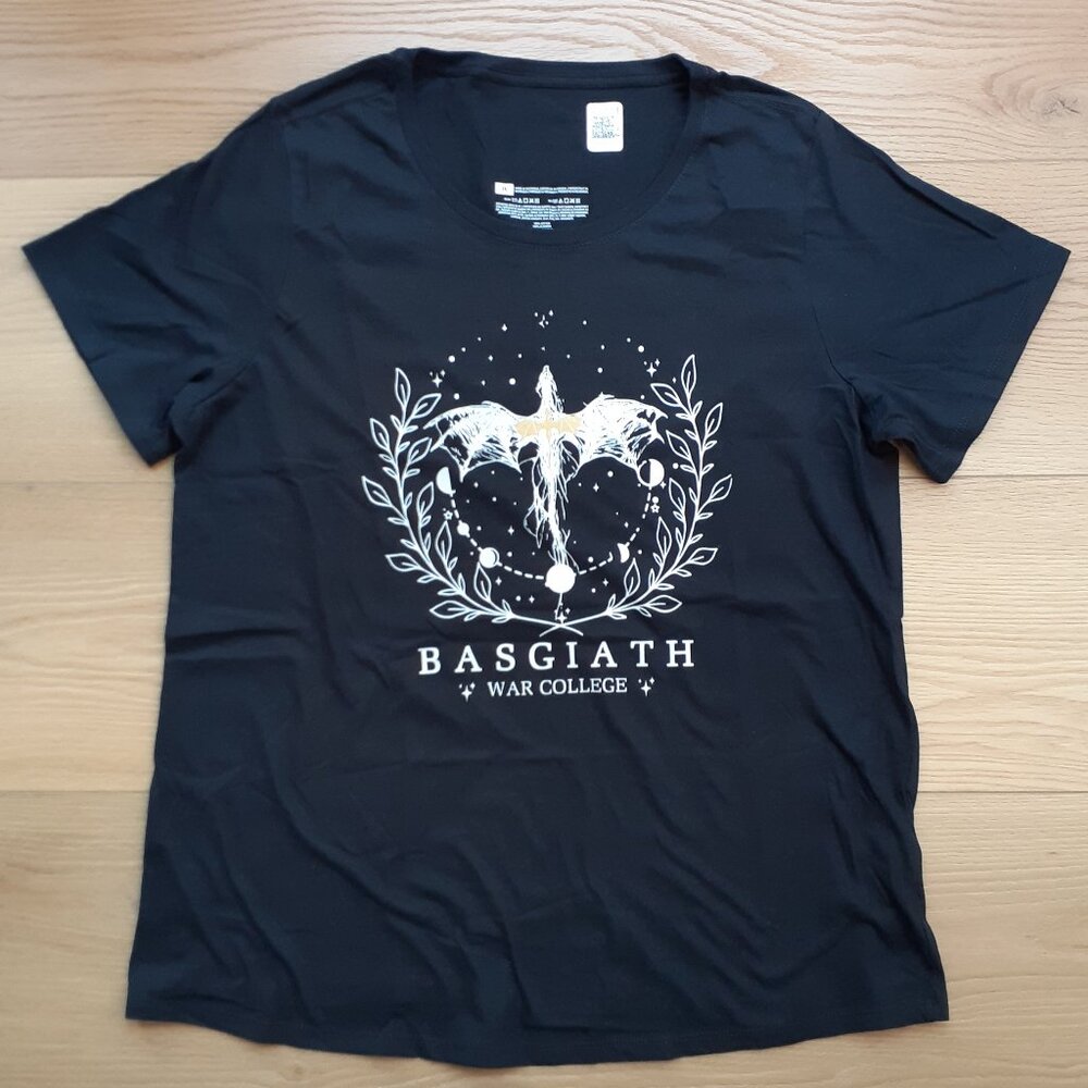 Basgiath War College - Dragon Wings Logo - New Women's 1X Black T-Shirt